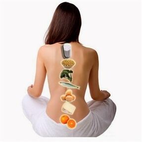 Richtige Ernährung zur Vorbeugung von zervikaler Osteochondrose bei Frauen.